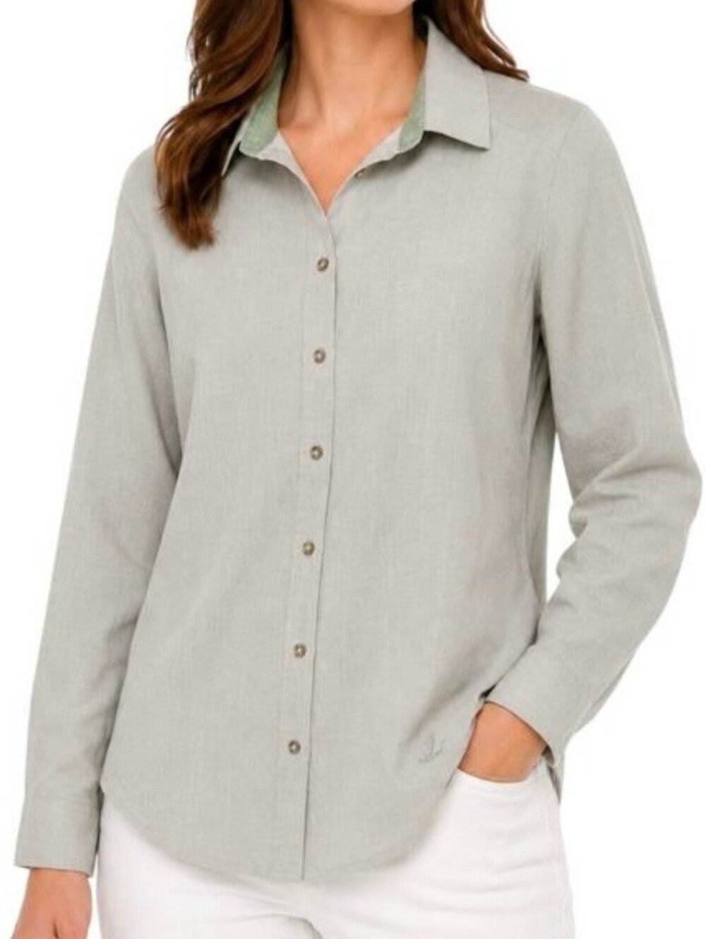 Orvis Insect Shield Womans Long Sleeve Shirt Size Medium